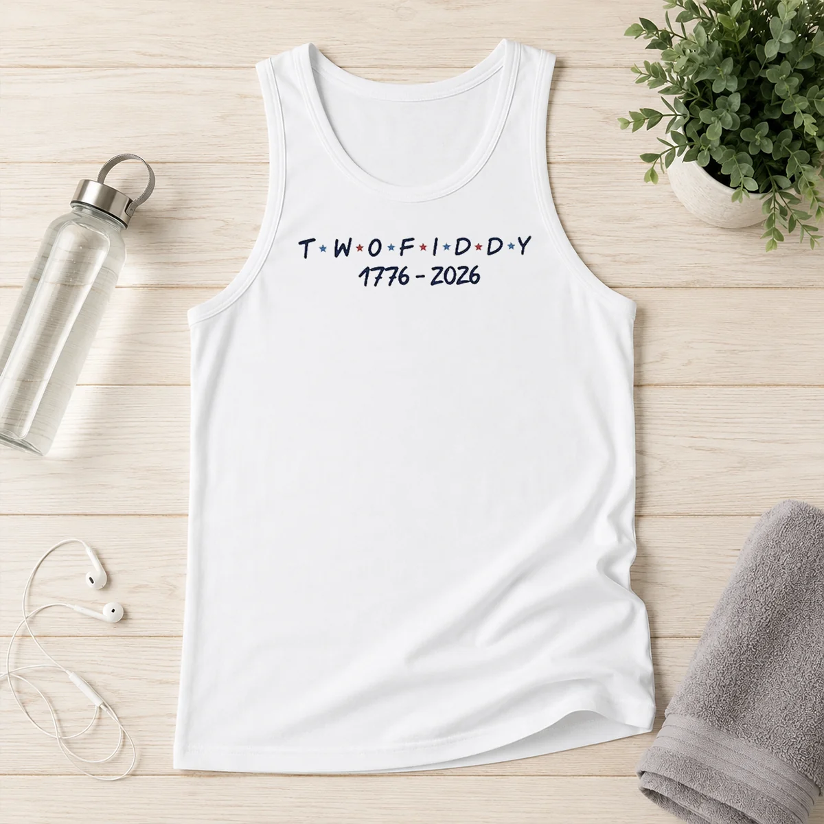 Original Two Fiddy 1776 2026 Friends Logo Tank Top
