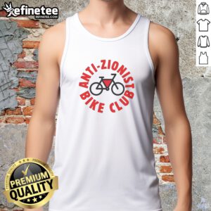 Premium Anti Zionist Bike Club tank top featuring bold graphic on sleeveless cotton fabric