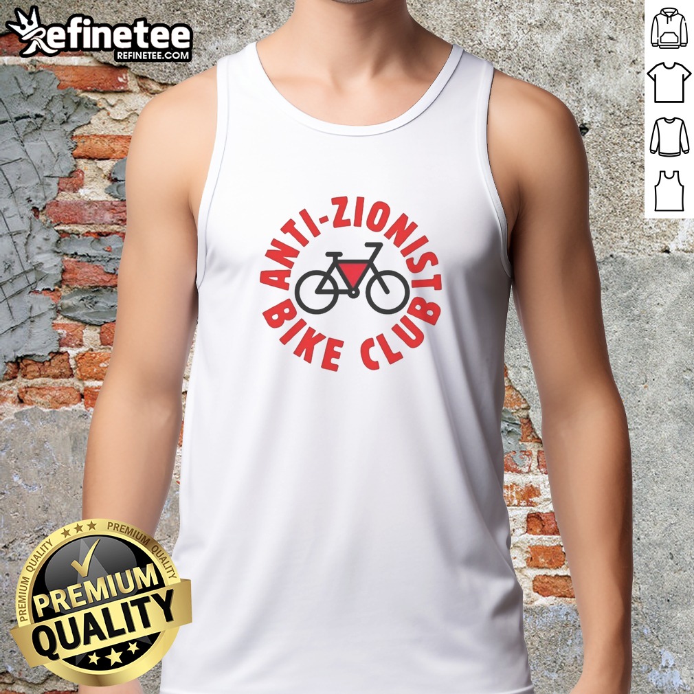 Premium Anti Zionist Bike Club T Shirt on Tank Top Premium Anti Zionist Bike Club T Shirt shown as a tank top preview