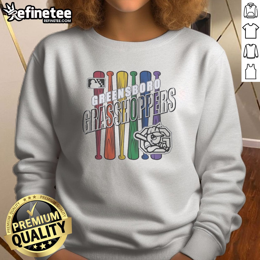 Premium Greensboro Grasshoppers MLB T Shirt on Sweatshirt Premium Greensboro Grasshoppers MLB T Shirt shown as a sweatshirt preview