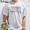 Premium Stitch Your Voice Checkered Flag Retro t shirt displayed in vibrant colors and unique design