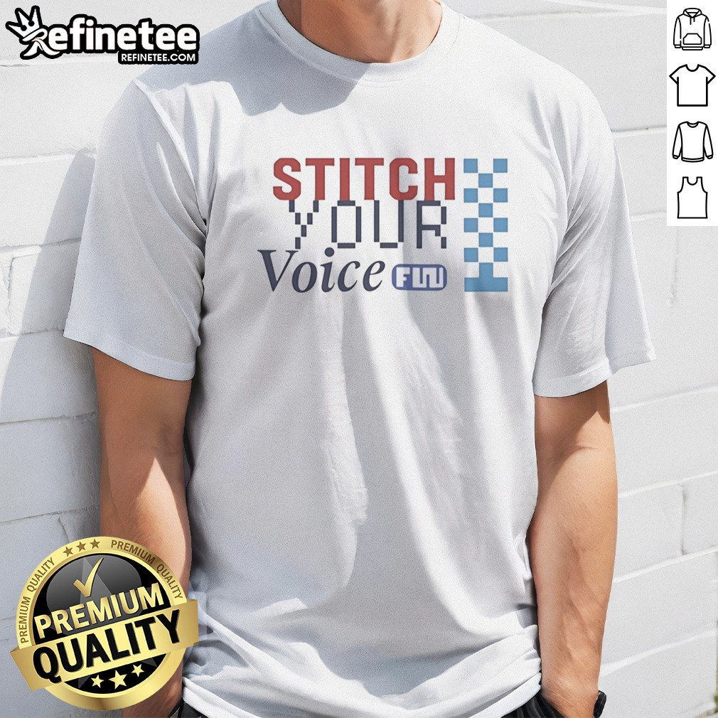Premium Stitch Your Voice Checkered Flag Retro t shirt on Classic Shirt Premium Stitch Your Voice Checkered Flag Retro t shirt shown as a classic shirt preview