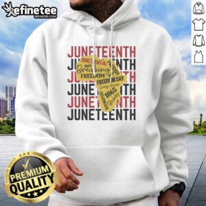 Pretty Juneteeth Pride Freedom Black History hoodie showcasing vibrant colors and meaningful design.