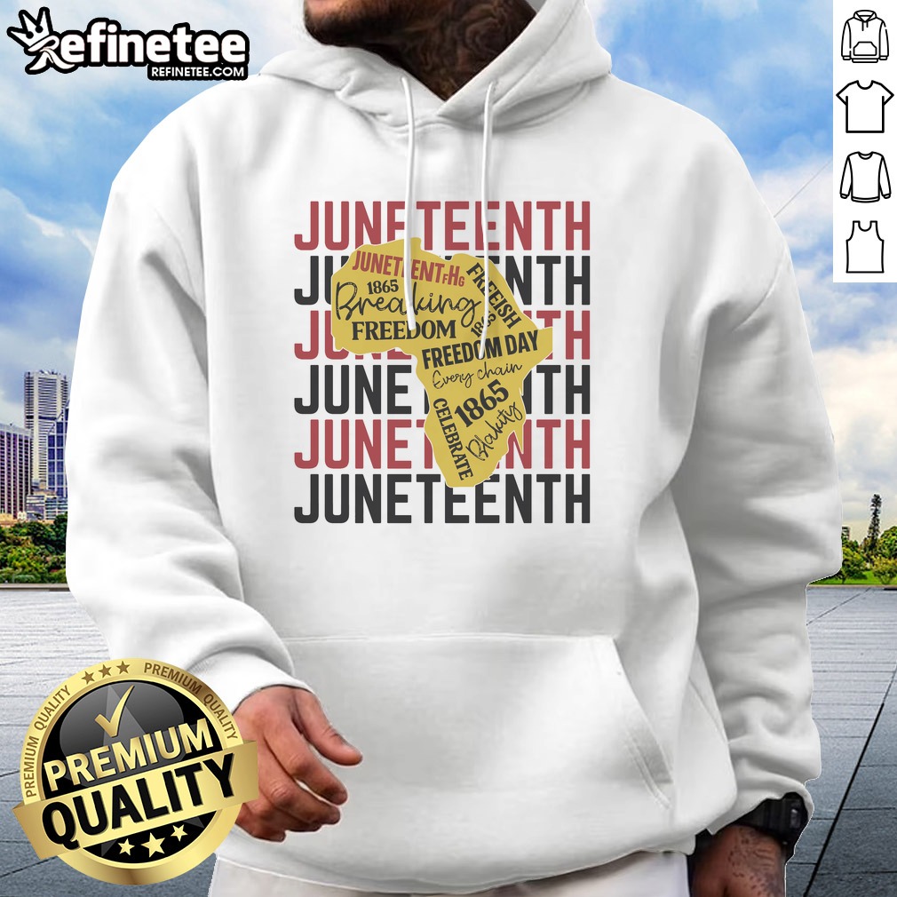 Pretty Juneteeth Pride Freedom Black History T Shirt on Hoodie Pretty Juneteeth Pride Freedom Black History T Shirt shown as a hoodie preview