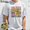 Pretty Juneteeth Pride Freedom Black History t-shirt showcasing vibrant colors and meaningful graphics.