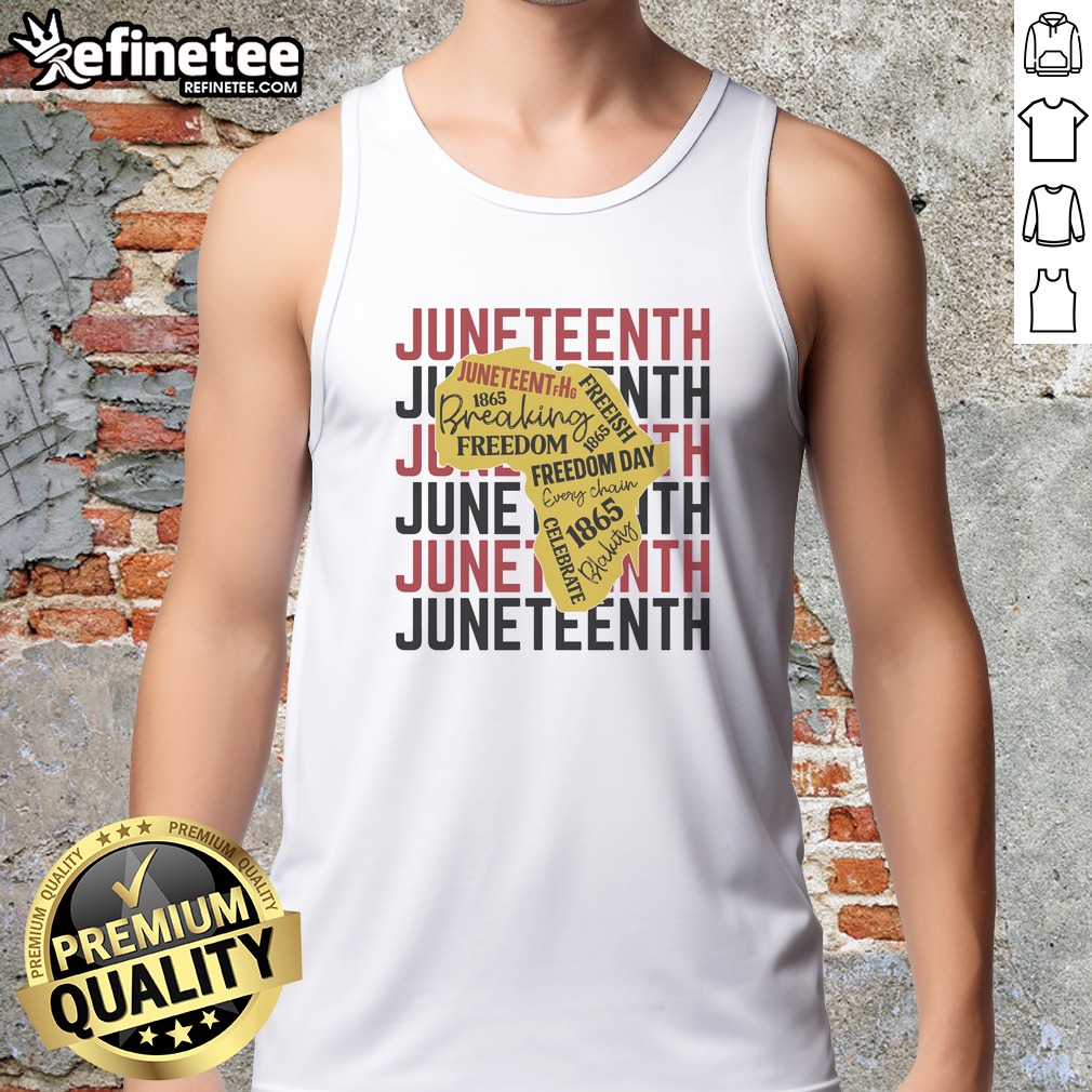 Pretty Juneteeth Pride Freedom Black History T Shirt on Tank Top Pretty Juneteeth Pride Freedom Black History T Shirt shown as a tank top preview