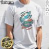 Pretty Miami Dolphins Florida Gators Ripped Skin Effect NFL NCAA Sport t shirt displayed on a neutral background