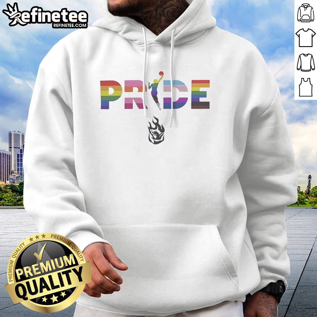 Pretty Portland Fire 2026 WNBA Pride LGBT Pattern Flag T Shirt on Hoodie Pretty Portland Fire 2026 WNBA Pride LGBT Pattern Flag T Shirt shown as a hoodie preview