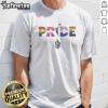 Pretty Portland Fire 2026 WNBA Pride LGBT Pattern Flag t shirt featuring vibrant colors and a unique design.