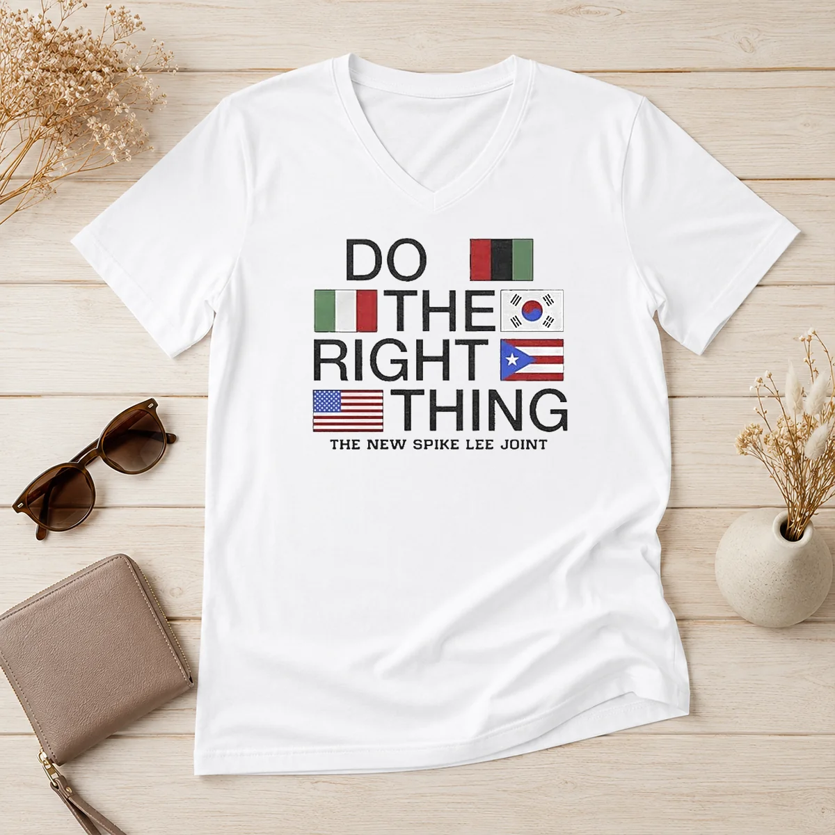 Pretty Spike Lee Do The Right V-Neck Shirt Pretty Spike Lee Do The Right V-Neck Shirt