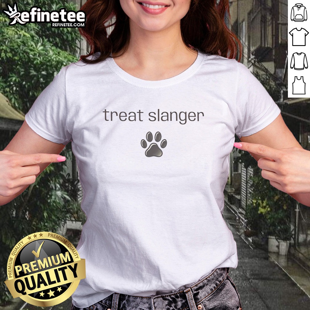 Pretty Treat Slanger Footprint t shirt on Classic Shirt Pretty Treat Slanger Footprint t shirt shown as a classic shirt preview