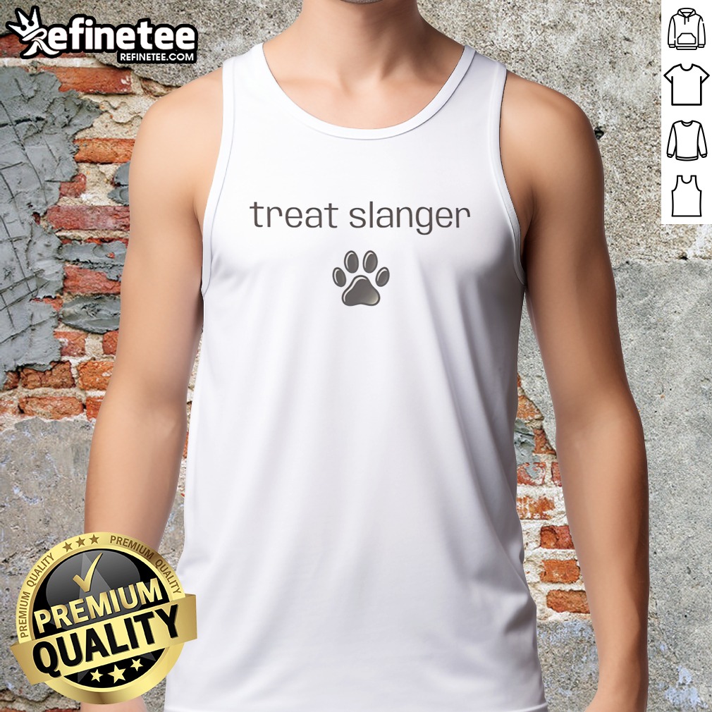 Pretty Treat Slanger Footprint t shirt on Tank Top Pretty Treat Slanger Footprint t shirt shown as a tank top preview