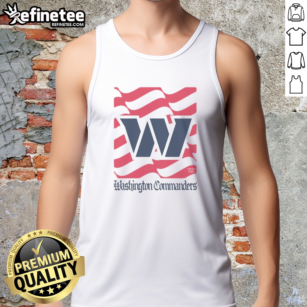 Pretty Washington Commanders American Heritage Wordmark t shirt on Tank Top Pretty Washington Commanders American Heritage Wordmark t shirt shown as a tank top preview