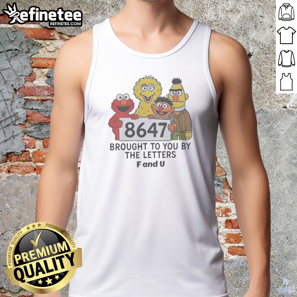 Top 8647 Brought To You By The Letters F And U Tank Top in white, sleeveless casual wear
