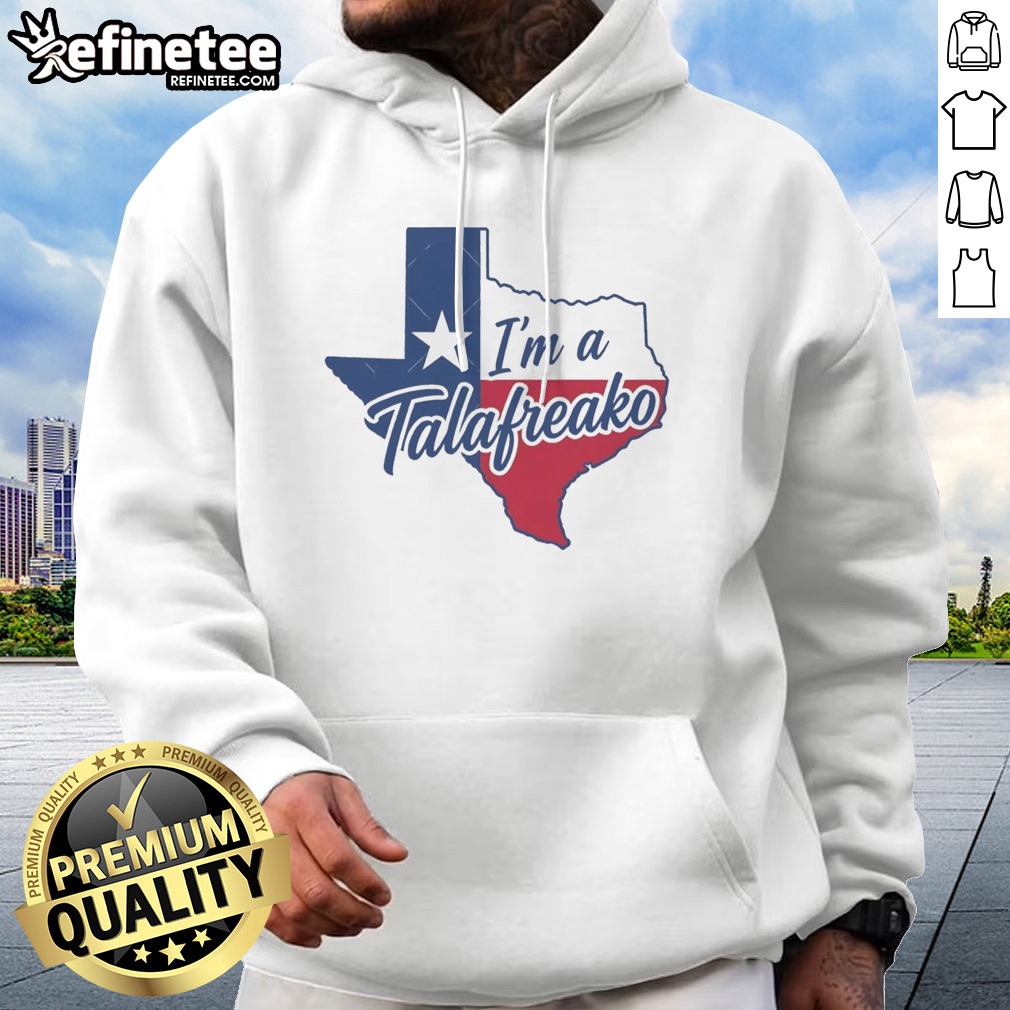 Top I Am A Talafreako Dallas Mavericks Jalen Brunson Luka Doncic Texas State Pride t shirt on Hoodie Top I Am A Talafreako Dallas Mavericks Jalen Brunson Luka Doncic Texas State Pride t shirt shown as a hoodie preview