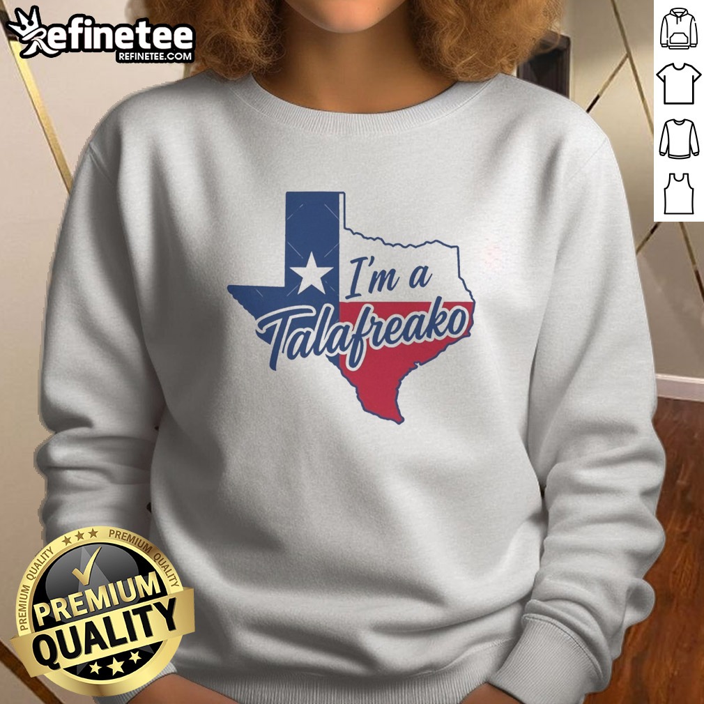 Top I Am A Talafreako Dallas Mavericks Jalen Brunson Luka Doncic Texas State Pride t shirt on Sweatshirt Top I Am A Talafreako Dallas Mavericks Jalen Brunson Luka Doncic Texas State Pride t shirt shown as a sweatshirt preview