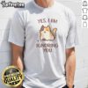 Top I Am Ignoring You t shirt in white, displayed front view on a plain background