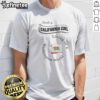 Top Just A California Girl Living In A Washington World t shirt in white, crew neck short sleeve casual tee