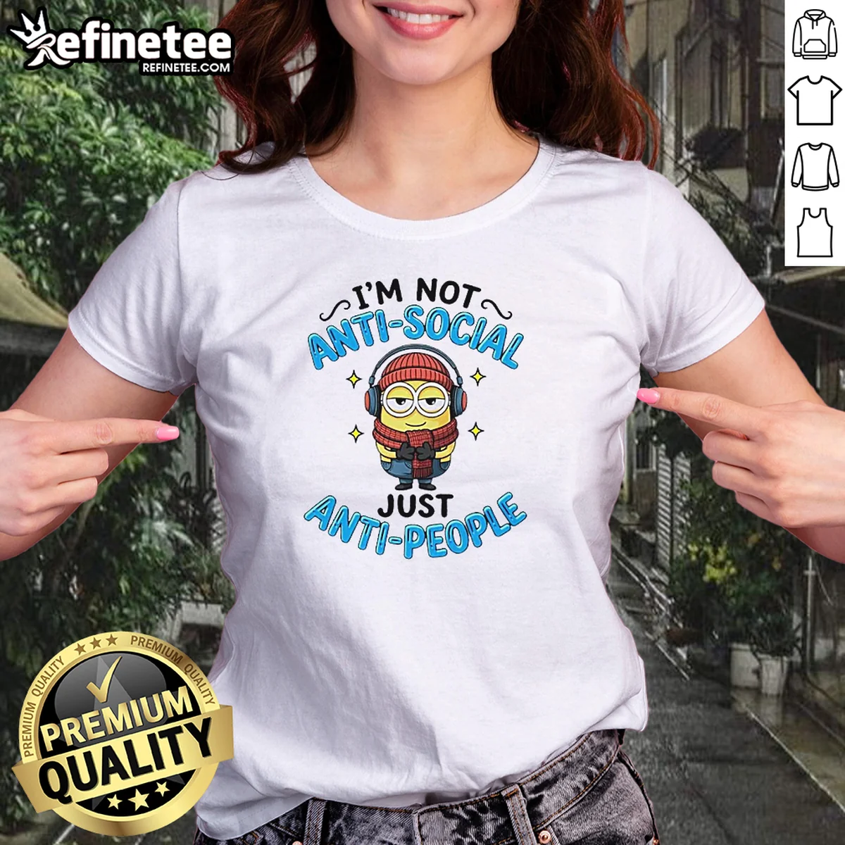 Top Minions I'M Not Anti Social Shirt Top Minions I'M Not Anti Social Shirt
