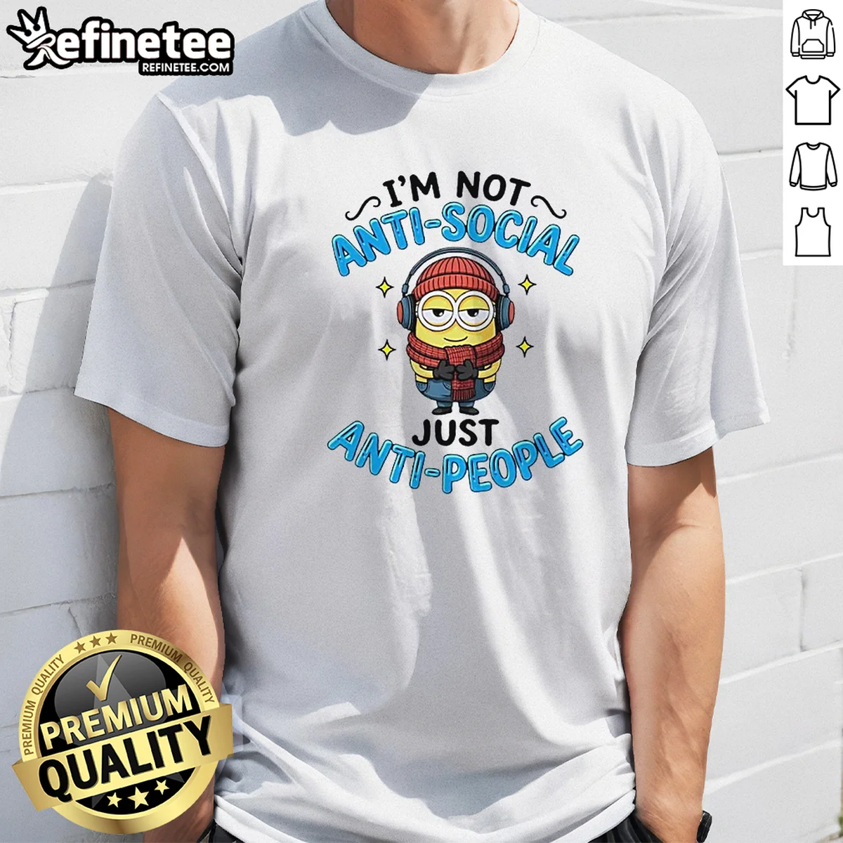 Top Minions I'M Not Anti Social Shirt Top Minions I'M Not Anti Social Shirt