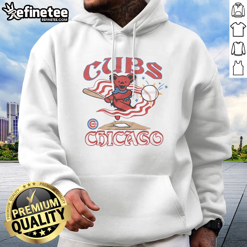 Top MLB X Grateful Dead X Cubs Americana Hoodie