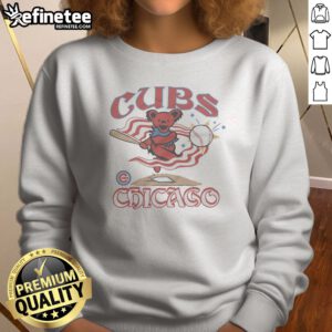 Top MLB X Grateful Dead X Cubs Americana Sweatshirt