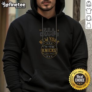 Top New York Knicks NBA Champs New York Knicks Denim Badge Hoodie