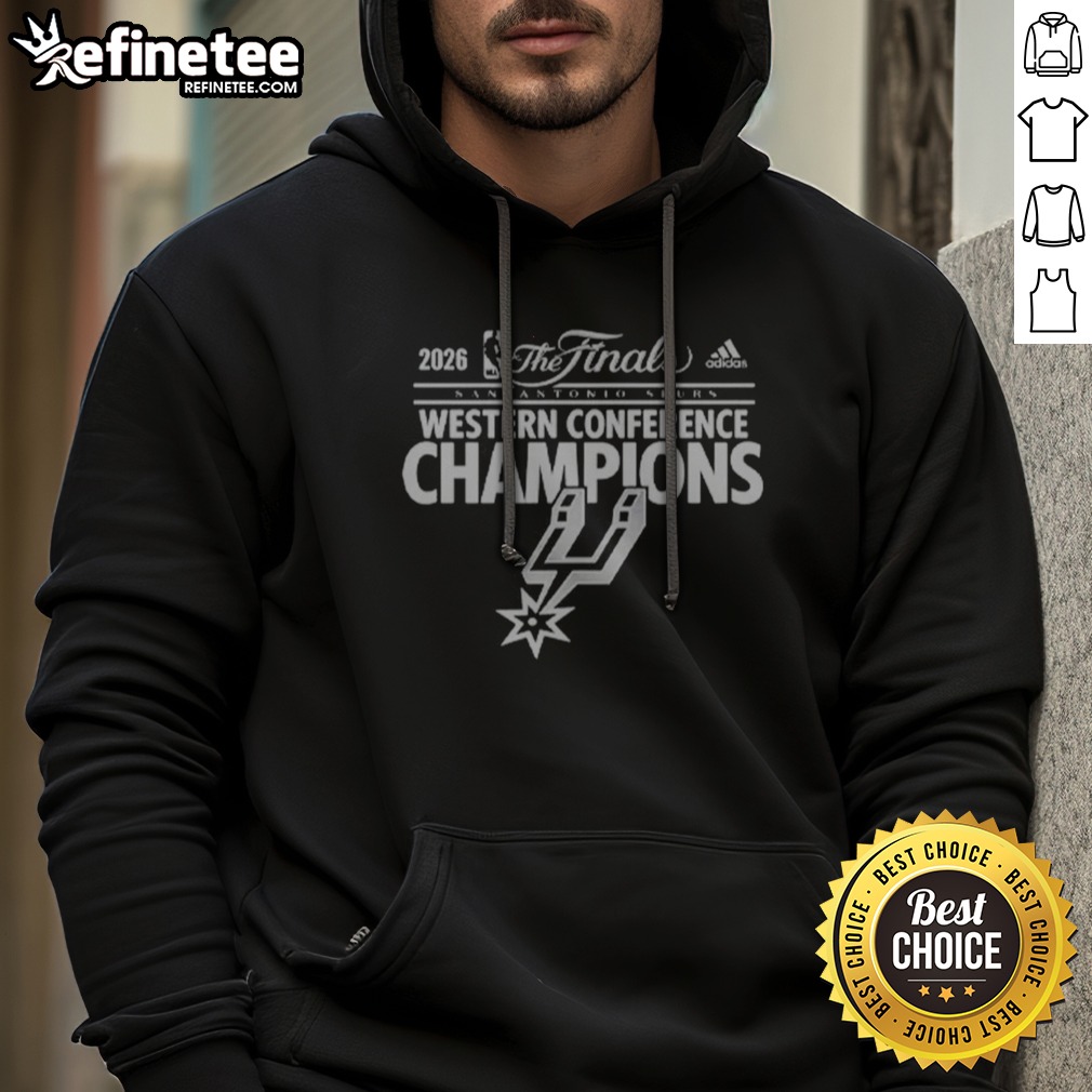 Top San Antonio Spurs 2026 The Finals Western Conference Champions NBA T Shirt on Hoodie Top San Antonio Spurs 2026 The Finals Western Conference Champions NBA T Shirt shown as a hoodie preview
