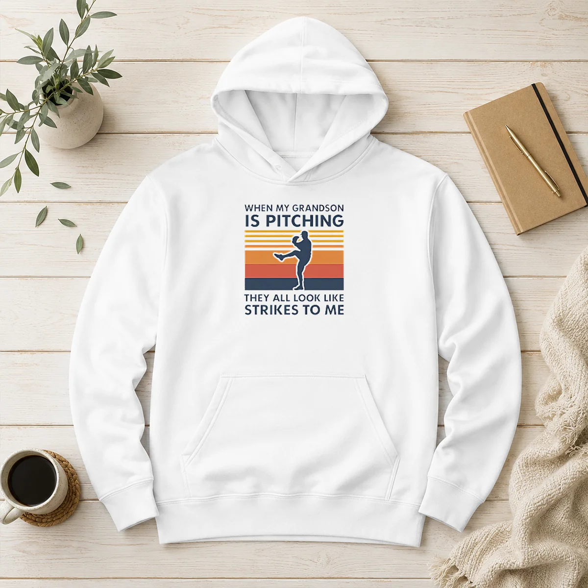 Top When My Grandson Is Pitching They All Look Like Strikes To Me Hoodie