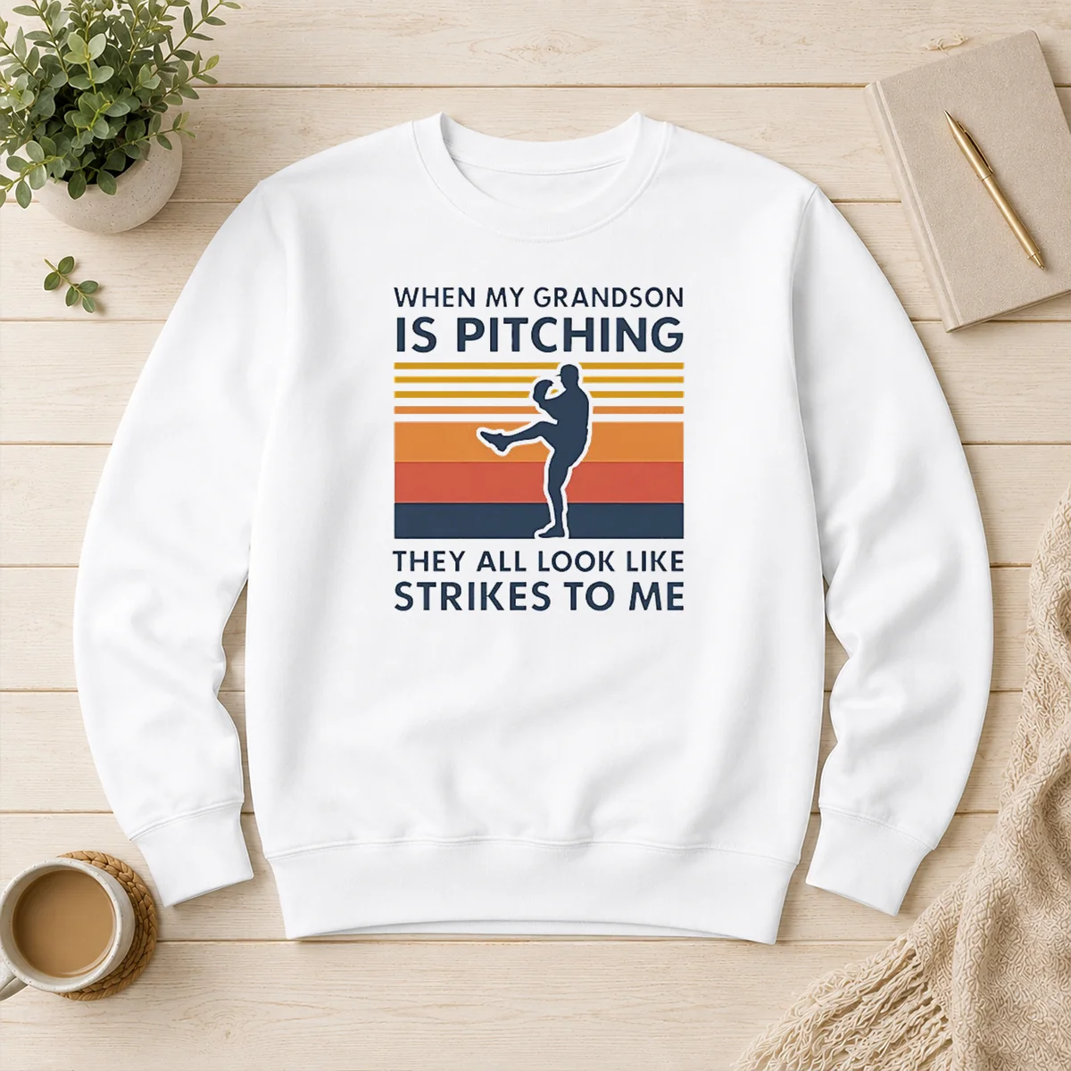 Top When My Grandson Is Pitching They All Look Like Strikes To Me Sweater