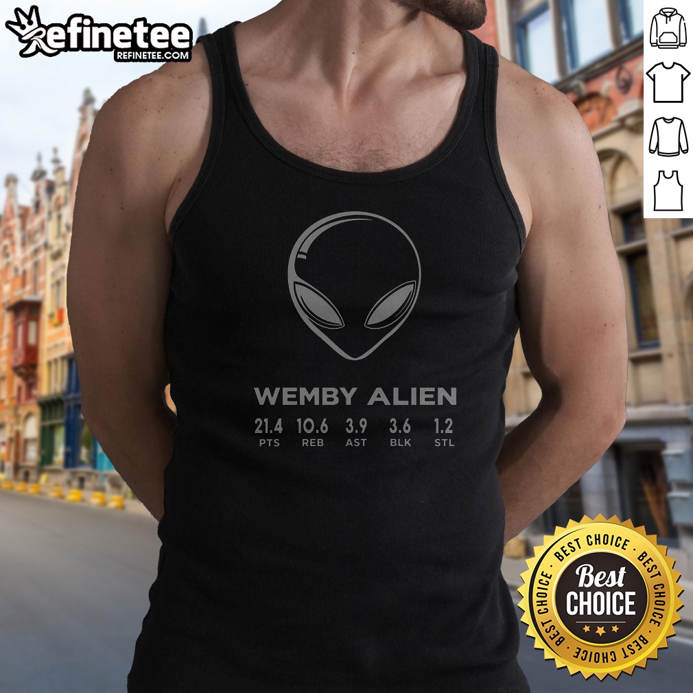 Wemby Alien Stats San Antonio Spurs Fan Tank Top