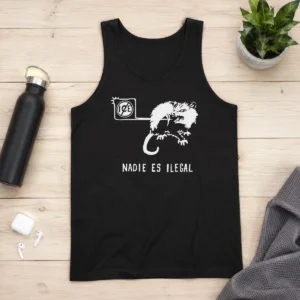 Awesome Nadie Es Ilegal Angry Possum ICE Sign Parody Tank Top