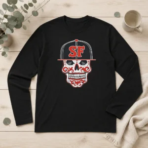 Awesome Sf Sugar Skull San Francisco Hat Long Sleeve Shirt