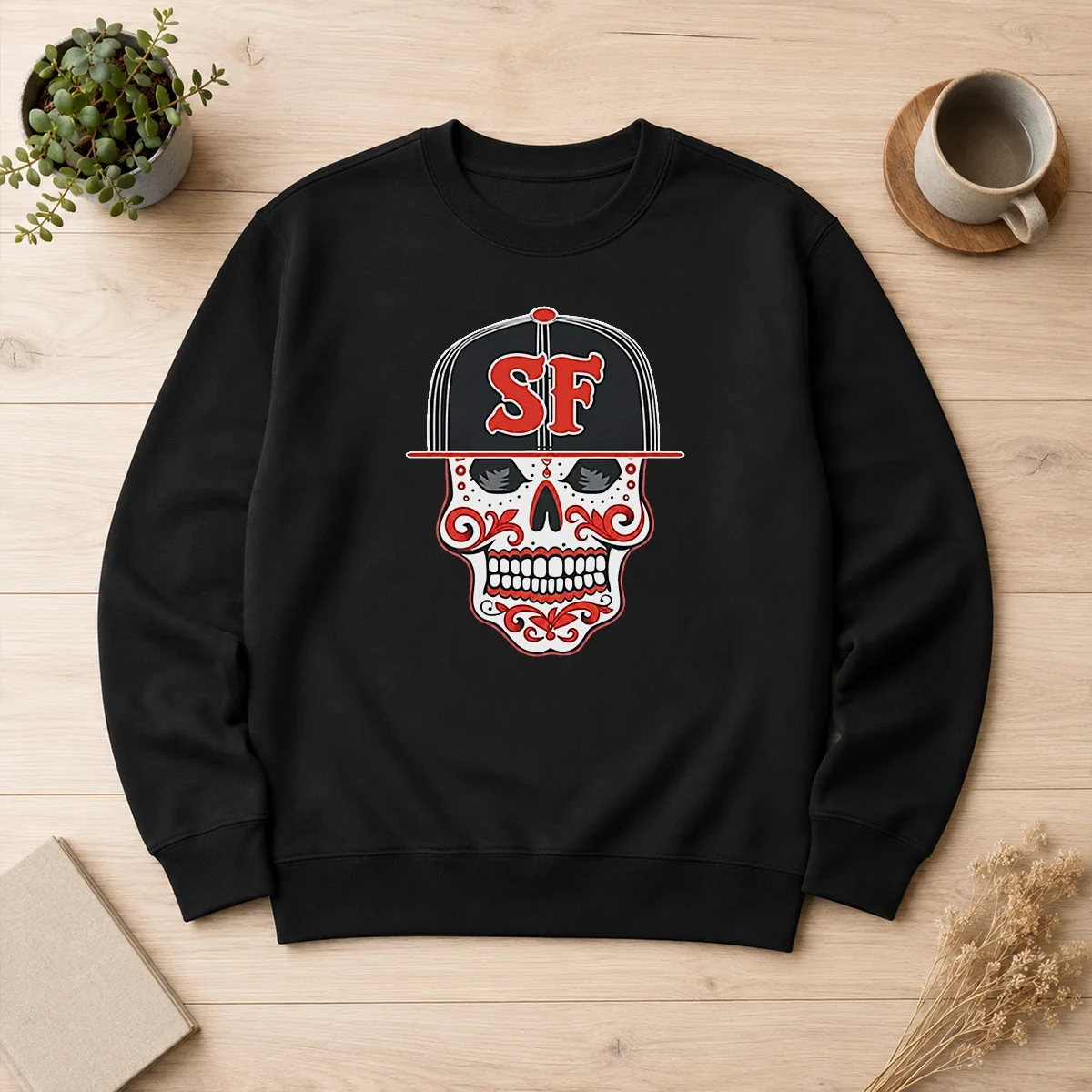 Awesome Sf Sugar Skull San Francisco Hat Sweater