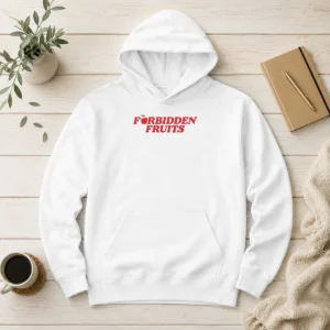 Awesome The Cinegogue Forbidden Fruits Hoodie in black, featuring a comfortable pullover design with front pocket and drawstring hood