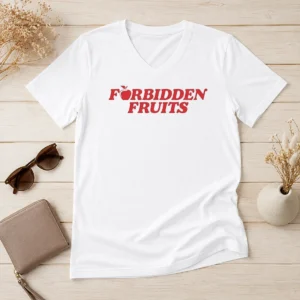 Awesome The Cinegogue Forbidden Fruits V Neck Shirt in classic fit with short sleeves and soft fabric