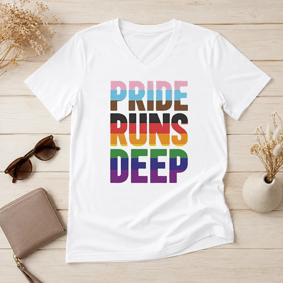 Funny Seattle Kraken Pride Runs Deep V-Neck Shirt Funny Seattle Kraken Pride Runs Deep V-Neck Shirt