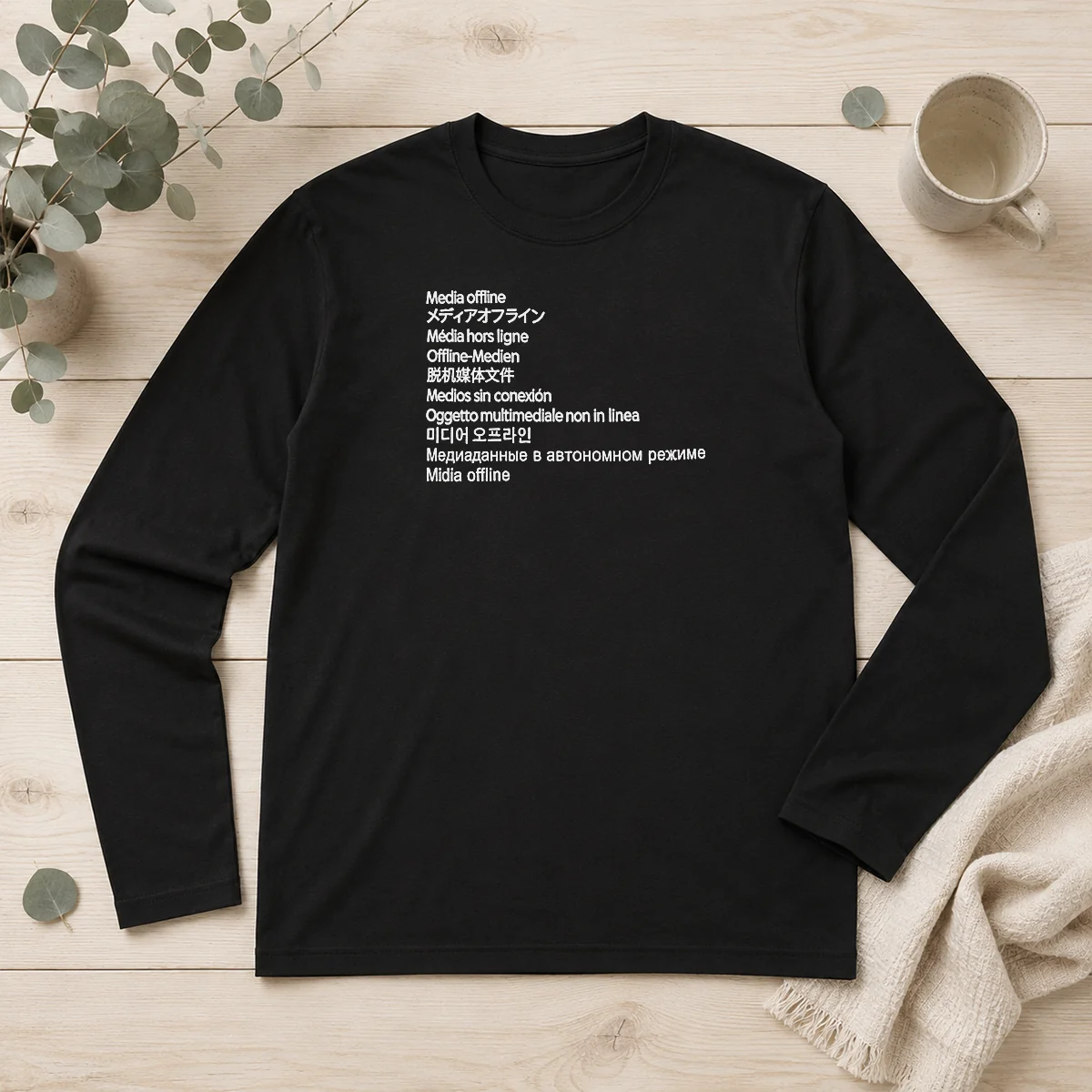 Good Media Offline International Languages Long Sleeve Shirt
