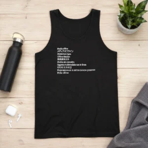 Good Media Offline International Languages Tank Top in classic fit with bold graphic print