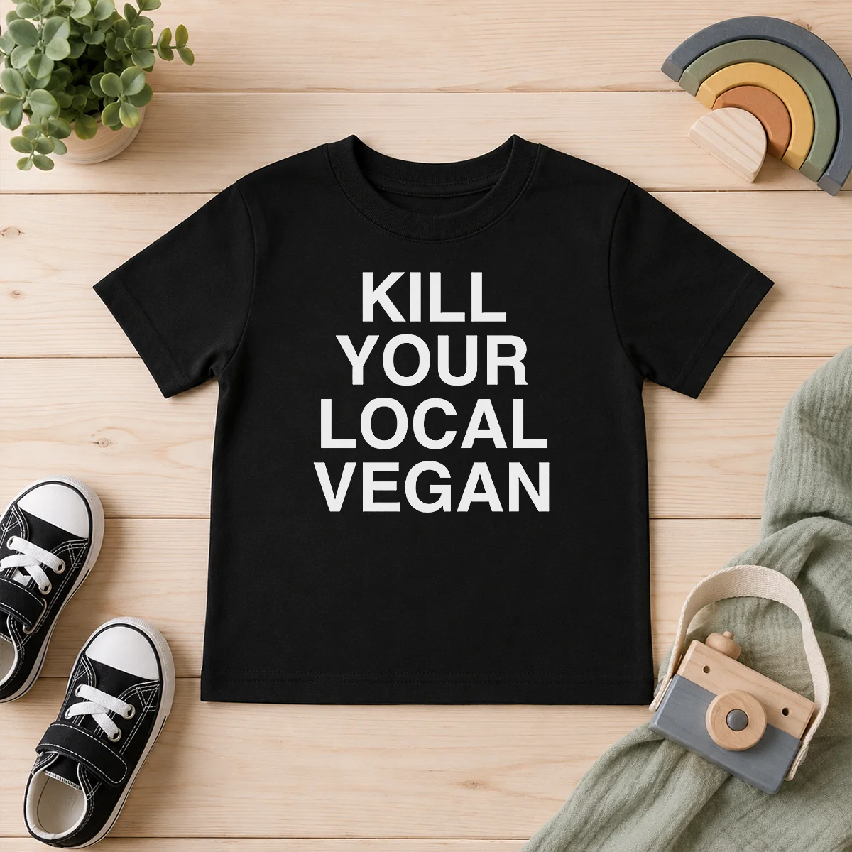 Good Nice Kill Your Local Vegan Kids T-Shirt