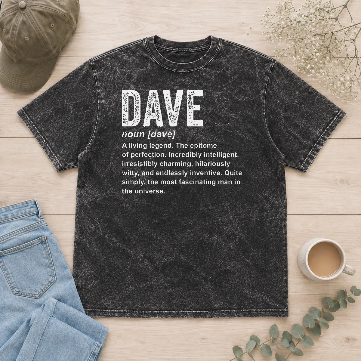 Good Nice Personalized Definition Funny Dave Washed T-Shirt