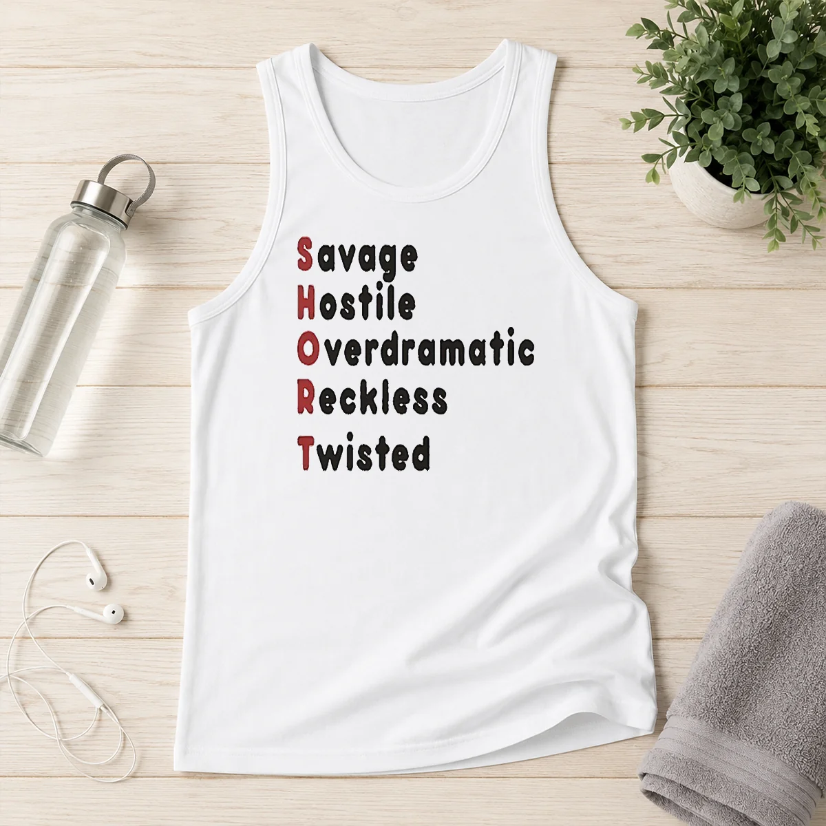 Hot Premium SHORT Stands For Savage Hostile Overdramatic Reckless Twisted Tank Top