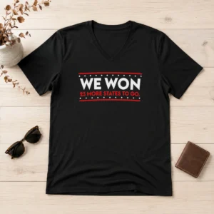 Hot We Won 23 More States To Go V-Neck Shirt