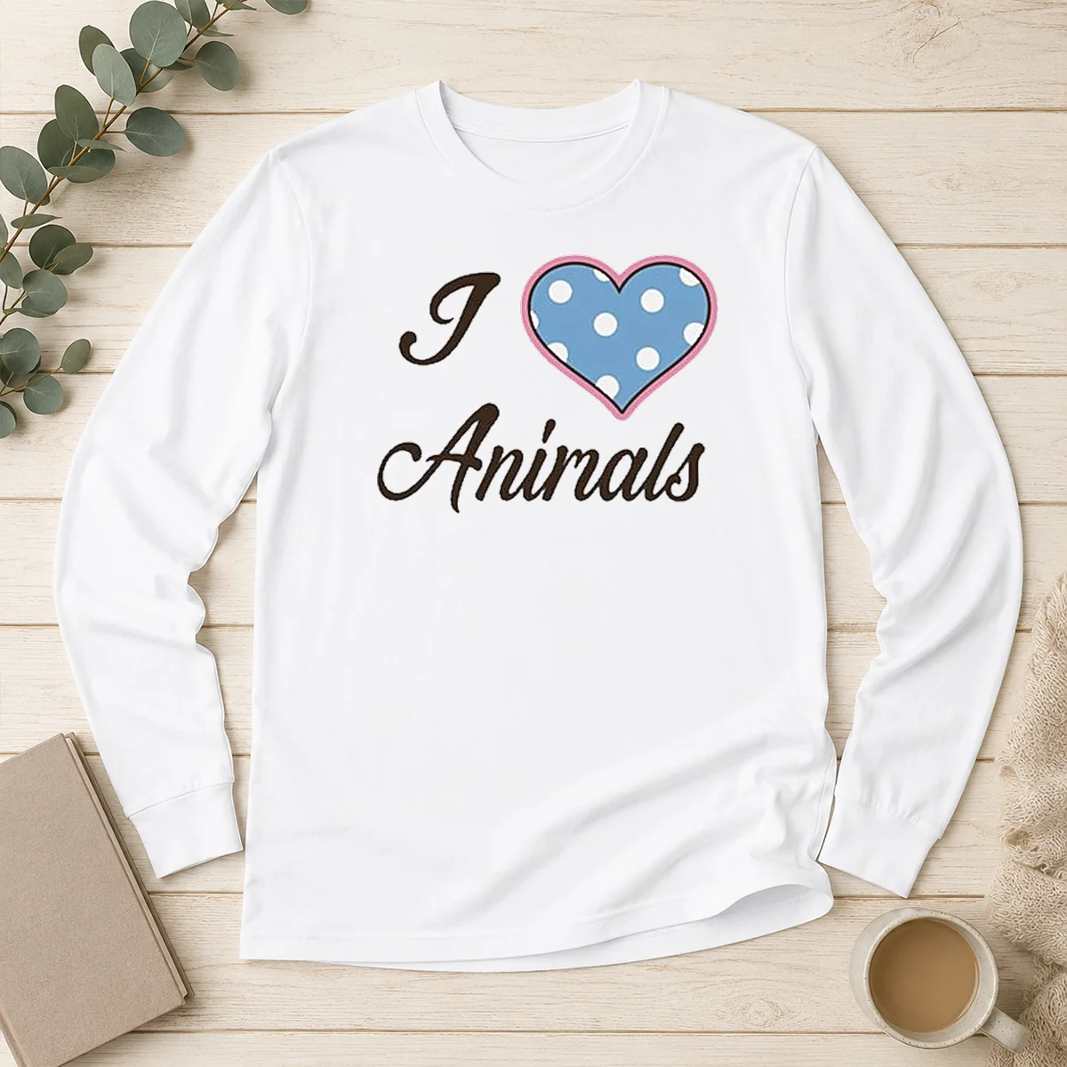 Nice I Love Animals Long Sleeve Shirt