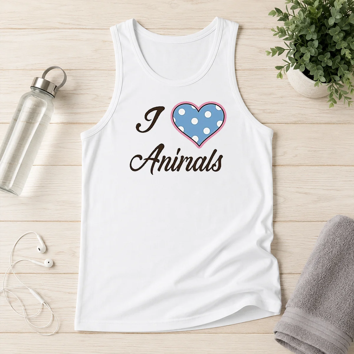 Nice I Love Animals Tank Top