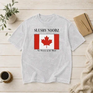 Nice Slushynoobz Canada Facts Creator Fan The Beauty Of The North Washed T-Shirt