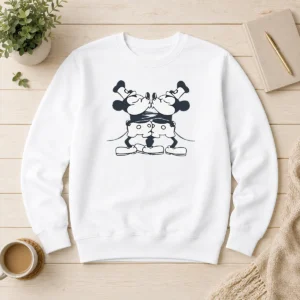 Nice Steam Dreamboat Willie Navy Sweater