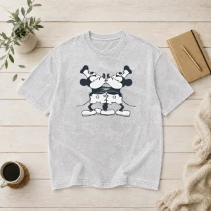 Nice Steam Dreamboat Willie Navy Washed T-Shirt