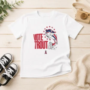 Nice Trout Signature Vote For Mike Trout Angels Kids T-Shirt
