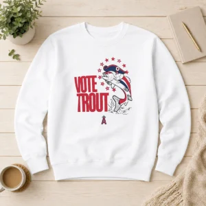 Nice Trout Signature Vote For Mike Trout Angels Sweater
